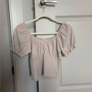 Altar'd State Cream Puff Sleeve Blouse